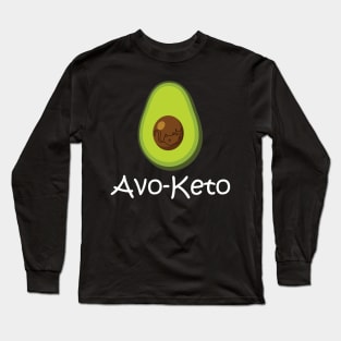 Avo Keto Cat Avocado Long Sleeve T-Shirt